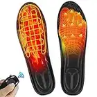 2000mAh Heated Insoles, Rechargeable Foot Warmer with Remote Control Heating Insoles for Men Women, 3 Heating Settings Winter Electric Heated Insoles