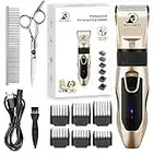 Professionnelle Tondeuse Chien Poil Long Epais Tondeuse pour Chien pour Chats et Animaux Silencieux Rechargeable Electrique Dog Clipper Kit