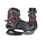 SOFTMAX - Insulated Ice Skates for Men - Soft, Comfortable and Breathable Boots for Ice Skating with ATOP Dial Lace Up System(Black/RED, Size 10)