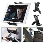 Tendak Cyclette Spinning Bicicletta Tablet Supporto, Portatile Auto microfono Tapis Roulant Indoor Ginning Manubrio Regolabile 360° Rotante per iPad Pro iPad Mini iPad Air, 4,7-12,9" Tablet Smartphone