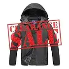 Purltoan Men's Mountain Waterproof Ski Jacket Warm Winter Snow Coat Detachable Hooded Windproof Raincoat Darkgrey-3XL