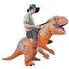 JASHKE Tyrannosaurus Inflatable Costume Dinosaur Clothes Fun Dresses (montar en t-rex)