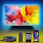 HEDORANCE LED TV Retroilluminazione Striscia, Striscia LED Ricaricabile USB 4.5m Luci LED Televisore, Strisce LED TV 50 55 60 65 70 75 85 Pollici,App Telecomando Sincronizzazione Musica Luce Retro TV