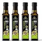 Kräuterland Bio Hanföl - Hanfsamenöl 1 Liter (4x250ml) 100% rein kaltgepresst - hoher Anteil an Omega 3-6-9 Fettsäuren - vegan in Premium Qualität