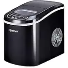 COSTWAY Ice Maker Machine, Portable Counter Top Electric Ice Machine, Silent & Easy Operation, 12Kg Ice in 24 Hours, 2.2 L Tank, Including Scoop and Removable Basket