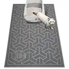 UPSKY Cat Litter Mat, Litter Trapping Mat Soft on Kitty Paws, Durable Large Litter Box Mat 35" x 24" Scatter Control for Cat Litter, Waterproof and Extra Large Litter Box Carpet.