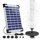 AISITIN 5.5W Solar Fountain Pump, Solar Water Pump Floating Fountain with 1500mAh Battery 6 Nozzles, Solar Fountains Water Feature for Bird Bath, Fish Tank, Pond or Garden Decoration