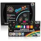 Marvin's Magic - Arts & Crafts Multipack | Includes Glow Art Light Up Kids Art Set & Amazing Magic Pens | Create 3D Lettering or Write Secret Messages | Light Up Kids Art Set - Black