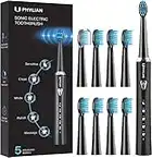 Sonic Electric Toothbrushes for Adults - PHYLIAN PRO H7 Rechargeable Electric Toothbrush, Battery Toothbrush Electric Tooth Brush with 8 Duponts Heads, 3 Hours Fast Charge for 120 Days