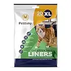 Pettiny 20 XL Cat Litter Tray Liners with Drawstrings Scratch Resistant Bags for Extra Large Litter Box