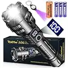 Lampe Torche Led Ultra Puissante, 15000 Lumens Torche Puissant Rechargeable, XHP90.2 Torche, 5 Mode Lampe De Poche Rechargeable USB