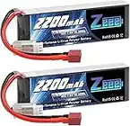 Zeee 2S Lipo Batería 2200mAh 7.4V 50C Batería RC con Deans Plug para FPV Drone Quadcopter Helicóptero Avión RC Barco RC Coche Modelos RC (Paquete de 2)