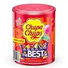 Chupa Chups Best of Lutscher-Dose, enthält 50 Lollis in 6 Geschmacksrichtungen wie Cola, Apfel, Erdbeere und weitere, praktische Aufbewahrungs-Dose, 50 x 12g