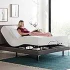 Linenspa Full Adjustable Bed Base - Motorized Head and Foot Incline - Quick and Easy Assembly