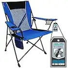 Kijaro Dual Lock Portable Camping Chairs - Enjoy the Outdoors with a Versatile Folding Chair, Sports Chair, Outdoor Chair & Lawn Chair - Dual Lock Feature Locks Position – Maldives Blue