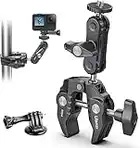 ULANZI R094 Super Clamp Camera Clamp Monitor Mount with 1/4'' & 3/8'' Scew, 360° Double Ballhead Magic Arm for Sony Canon Nikon DSLR Camara, Ronin, Microphone, Video Light, Rod, Cross Bar