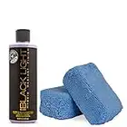 Chemical Guys Gap_619_16 Black Light Hybrid Radiant Finish Color Enhancer (16 oz) MIC_292_02 Premium Grade Microfiber Applicator, Blue (Pack of 2)