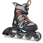 K2 Inline Skates RAIDER Für Jungen Mit K2 Softboot, Black - Grey - Orange, 30B0201