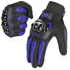 COFIT Guantes de Motos, Guantes de Pantalla Táctil Full Touch para Carreras de Motos, MTB, Escalada, Senderismo y Otros Deportes al Aire Libre - Azul M