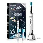 ORAL MASTER Kids Sonic Electric Toothbrush, 5 Modes&3 Intensity Levels, 2-Min Timer, Wireless Charge, IPX7 Waterproof, Ideal Gift for Boy Girl, Rocket Series Childrens Electric Toothbrushes for Age 3+