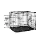 lionto Cage de Transport pour Chien Pliable, (M) 61x44x51 cm Noir