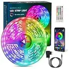 Bonve Pet LED Strip 6m, Bluetooth RGB LED Streifen, Farbwechsel LED Lichterkette mit Steuerbar via App, 16 Mio. Farben, Fernbedienung, Sync mit Musik, LED Band für Schlafzimmer TV Zuhause Schrankdek