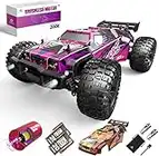 DEERC 200E Large Brushless RC Cars for Adults 1:10 ,60 KM/H High Speed 2021 Upgraded Remote Control ,Extra Shell LED Headlight All Terrain Off Road Monster Truck for Boys,2 Battery 40+ Min