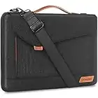 DOMISO 17-17.3 Pulgadas Bolsa de la manga del ordenador portátil de negocios Maletín Bolsa de Mensajero Compatible con 17,3" Dell Computer/HP Pavilion 17 / Dell/Lenovo/Acer/Asus, Negro