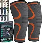 MODVEL Knee Brace for Women & Men, 2 Pack Knee Compression Sleeve for knee pain support with Meniscus Tear, Pain Relief, Sport working out, weightlifting, etc (rodilleras para dolor de rodillas)