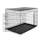 lionto Cage de transport pour chien pliable, (XXL) 106x71x77 cm Noir