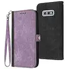 Verpotex Cover per Samsung Galaxy S10E, Flip Custodia in Pelle Samsung Galaxy S10E, Antiurto PU a Libro Magnetica Portafoglio Case, con Supporto Stand,Slot per Schede TPU Protettiva (Viola)