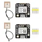 AITRIP GT-U7 GPS Module GPS Receiver Navigation Satellite with EEPROM Compatible with 6M 51 Microcontroller STM32 UO R3+ IPEX Active GPS Antenna for Arduino Drone Raspberry Pi Flight (2PCS)