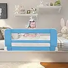 Leogreen - Barandilla de Seguridad para la Cama de Niños, Barandilla de Seguridad para Cama de Bebés y Niños Pequeños, 1,02 Metro(s), Azul, Material: Tela de nylon, Tamaño desplegada: 102 x 42 x 43 cm