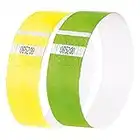 SIGEL EB219 Braccialetti d'identificazione Soft, giallo fluorescente, verde fluorescente, 120 pz