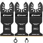 EZARC Carbide Oscillating Saw Blades, Multitool Blades Quick Release for Hard Material, Hardened Metal, Nails, Bolts and Screws, 3-Pack