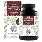 Bio Schwarzkümmelöl Kapseln - 240 vegane Kapseln ohne Gelatine - hochdosiert: 1000 mg ägyptisches Schwarzkümmelöl pro Tagesdosis - 50% Linolsäure - kaltgepresst, naturbelassen und laborgeprüft