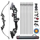 IS-TONGTU Archery Bow Set Recurve Bow and Arrow Adult Set 51" Training Bow Takedown 30 40 50lb Long Bows for Hunting Adult Beginner with 12 Arrows (40lb)