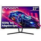 INNOCN 27G1G Gaming Monitor, 27-Zoll FHD@165Hz 1ms PC Bildschirm, FreeSync & G-Sync Compatible, HDMI, DisplayPort, Audio, Schwarz