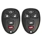 Keyless2Go New Keyless Entry Remote Start Car Key Fob for Select Vehicles that use OUC60270 OUC60221 Remote (2 Pack)