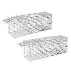H&B Luxuries Rat Trap - Humane Live Animal Cage for Rat Mouse Hamster Mole Weasel Gopher Chipmunk Squirrels and More Rodents (2*Large)