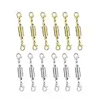 Dsmile Pack of 12pcs Gold Color and Silver Color Magnetic Lobster Clasp for Jewelry Necklace Bracelet