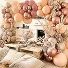 AFKAR Apricot Balloon Arch Kit, 130 Pcs Retro Balloon Arch with Different Sizes of 18 Inch, 10 Inch, 5 Inch for Balloon Garland as Birthday Decorations, Wedding Decorations, Baby Shower Decorations