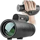 Compact Monocular for Adults and Kids 8X42 High Power Small Handy Monoculars with Hand Strap and Night Vision - Waterproof Fogproof Shockproof for Men Kids Bird Watching Hunting Hiking Camping