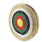 Namotu Traditional Archery Target Solid Straw For Adults Three Layer Round Archery Target Shooting Bow Coloured Rope Target Face Three Layer For Shooting Practice