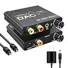 192KHz Digital to Analog Audio Converter with Bass and Volume Adjustment,Digital SPDIF/Optical/Toslink/Coaxial to Analog Stereo L/R RCA and 3.5mm Jack Converter for PS3 PS4 DVD AppleTV Home Cinema