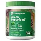 Amazing Grass Green Superfood, Poudre de Super-aliments Bio et Végane aux Fruits et Légumes, Saveur Originale, 30 Portions, 240 g