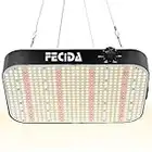 FECiDA 600W LED Grow Light Dimmable, 2023 Best LED Grow Lights for Indoor Plants Full Spectrum, Plant Growing Lamps for Seed Starting Seedlings Vegetables, Daisy Chain Function, Quiet Built-in Fan