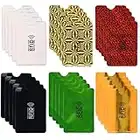 30 Pcs RFID Blocking Sleeves Credit Card Protector Against Electronic Theft Card Holder with Multiple Colors