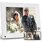 NexFoto 32GB Smart Digital Picture Frame, WiFi Electronic Photo Frame with IPS Touch Screen, Easy to Share Photos Video via App, Motion Sensor, Gift for Grandparents