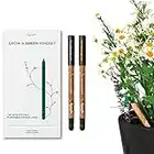 Sprout Eyeliners | Resistente al Agua y Manchas | Fórmula vegana | Lápiz de ojos plantable con semillas de flores | Regalo de maquillaje ecológico y sostenible| 2pack | Negro & Marrón